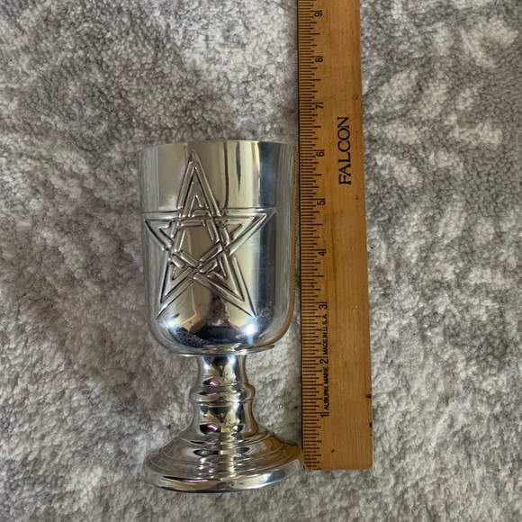 Pentagram challis goblet wine glass - Picture 3 of 4
